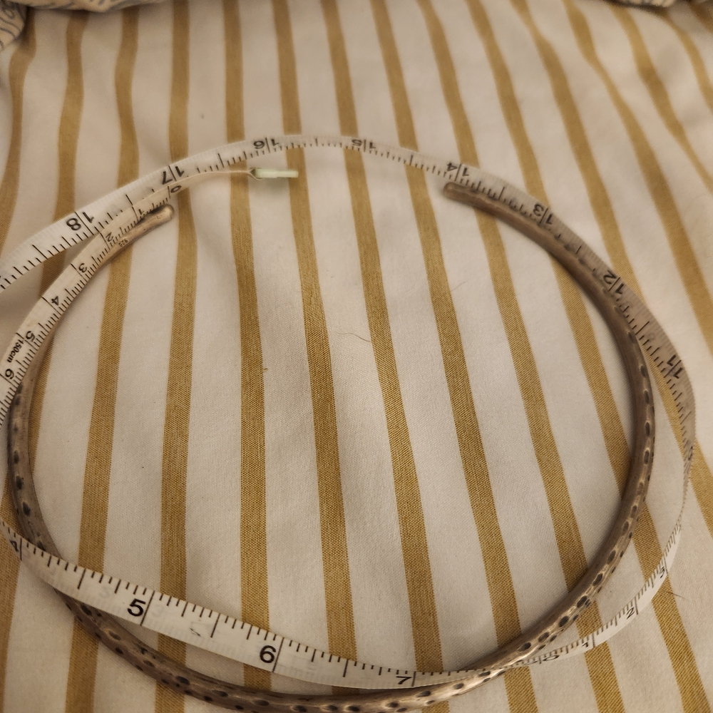 925 Sterling Textured Torque/collar Necklace - Picture 2 of 3